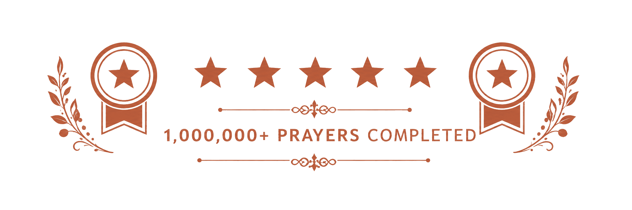 1,000,000+ prayers completed — rated 5 stars